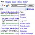 Google search options spotted on the iphone Just showed up today, at least I noticed it today. When you do a google search on the iphone, you now get options like on the desktop. Its not full featured, meaning we still do not have an advanced option, but still, bit by bit, google is providing a rich...