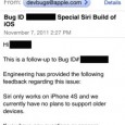 Rumor control: Seems Siri will NOT make it to older iphones in the future.. or will they? Nuts. Well it seems the rumor of Apple working on a version of Siri for older devices was just that. A rumor. According to a reply from devbugs@apple.com via VentureBeat; provided by Michael Steeber ; Apple has basically put the breaks on any hints that they are working supporting Siri...