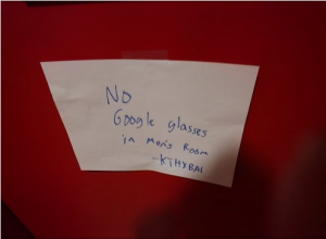 no google glass in bathroom